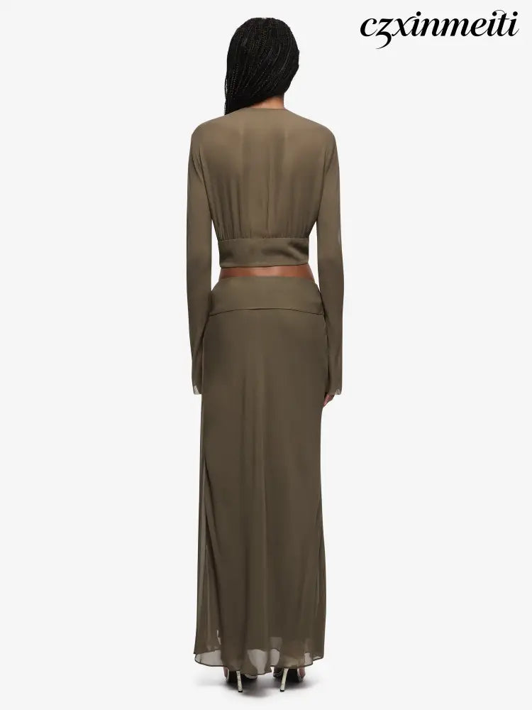 BRIYA MAXI SKIRT - TWIG - Skirts