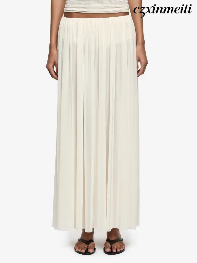 CAMILLE MAXI SKIRT - BUTTERCREAM - Skirts