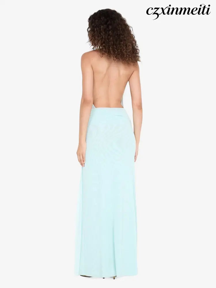 JUNIPER HALTER MAXI DRESS - SPEARMINT - Dresses