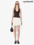 MARCELINE MINI SKIRT - CREAM - Skirts