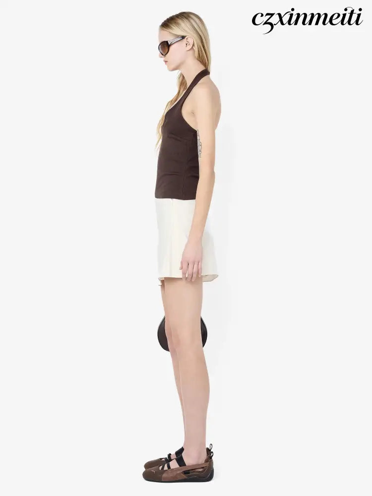 MARCELINE MINI SKIRT - CREAM - Skirts
