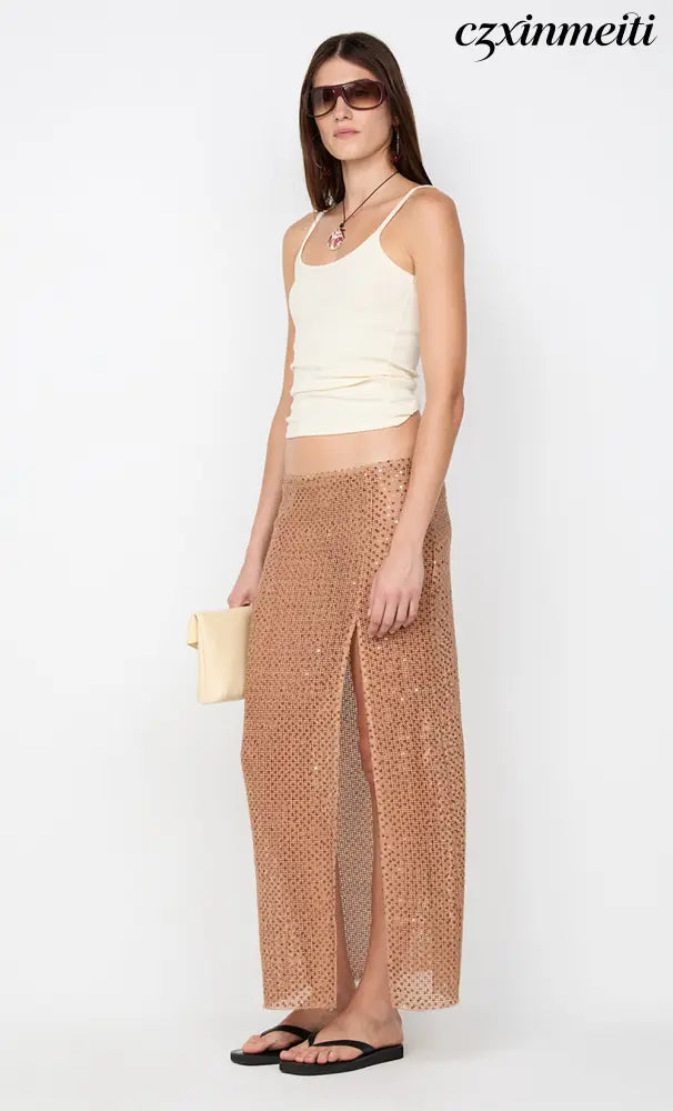 MARGOT MAXI SKIRT - CAMEL - Skirts