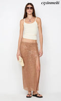 MARGOT MAXI SKIRT - CAMEL - Skirts