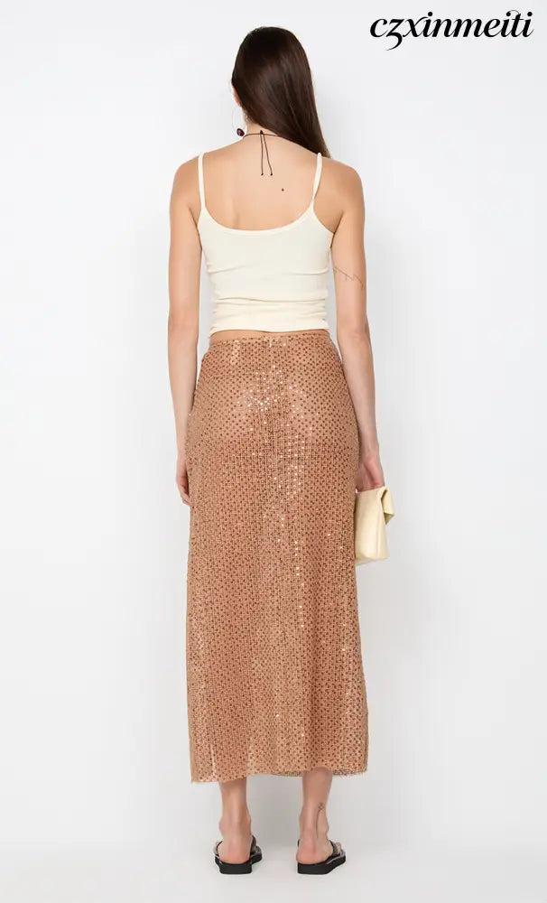 MARGOT MAXI SKIRT - CAMEL - Skirts