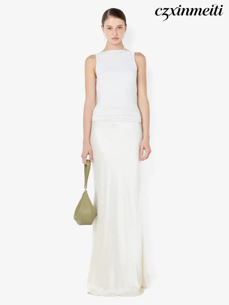 MIRABELLE COWL NECK MAXI DRESS - SNOW - Dresses