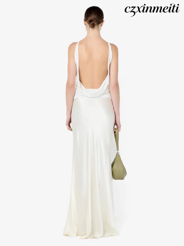 MIRABELLE COWL NECK MAXI DRESS - SNOW - Dresses