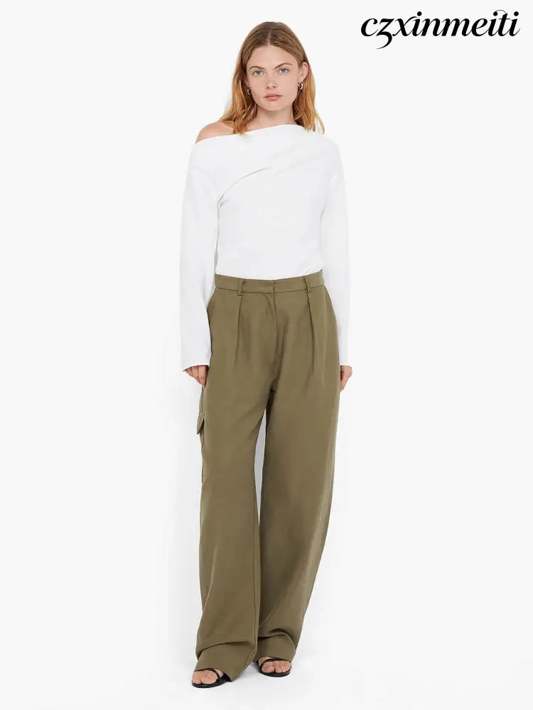 OTTIE ASYM TOP - IVORY - Shirts & Tops