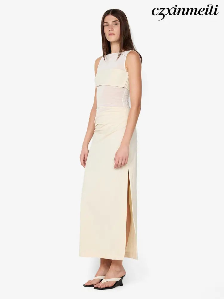 REID ASYM SKIRT - VANILLA - Skirts