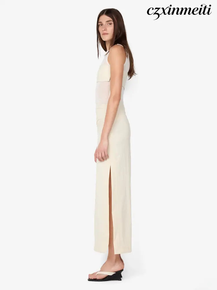 REID ASYM SKIRT - VANILLA - Skirts
