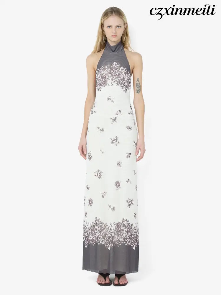 VIOLETTE RACER MAXI DRESS - CARNATION FLORAL - Dresses